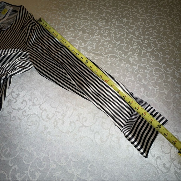 Marks & Spencer Black and White Striped Blouse - Picture 11 of 15